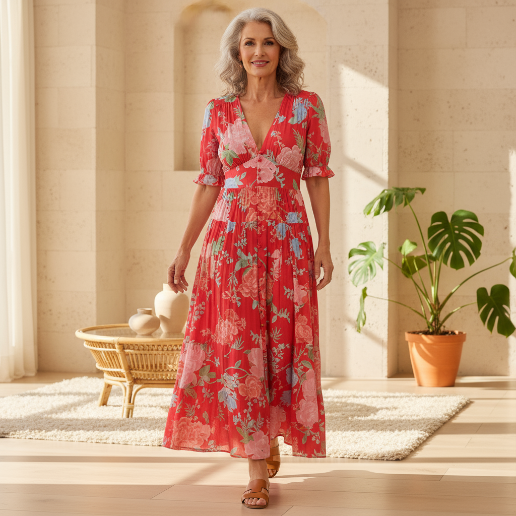 Floriana - Vestido Floral Vibrante