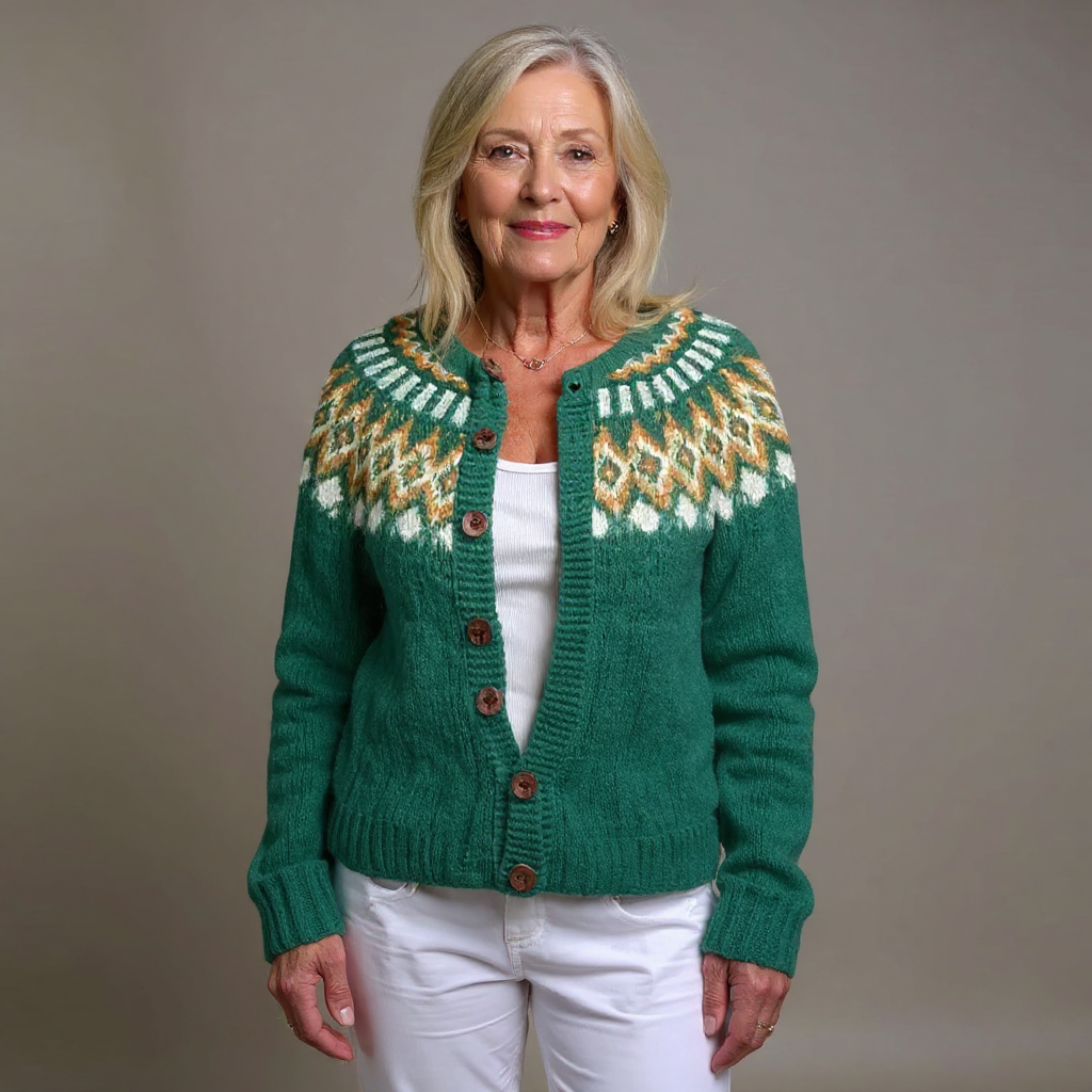 Natalia | Suéter de punto vintage islandés