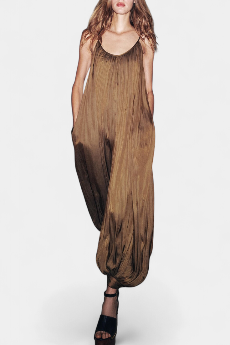 Lucy Mono Largo Plisado con Silueta Relajada