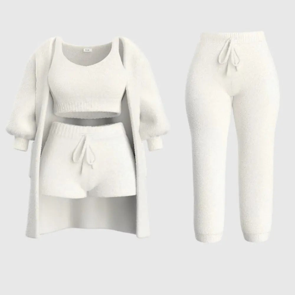 Conjunto de Pijama de 4 Piezas