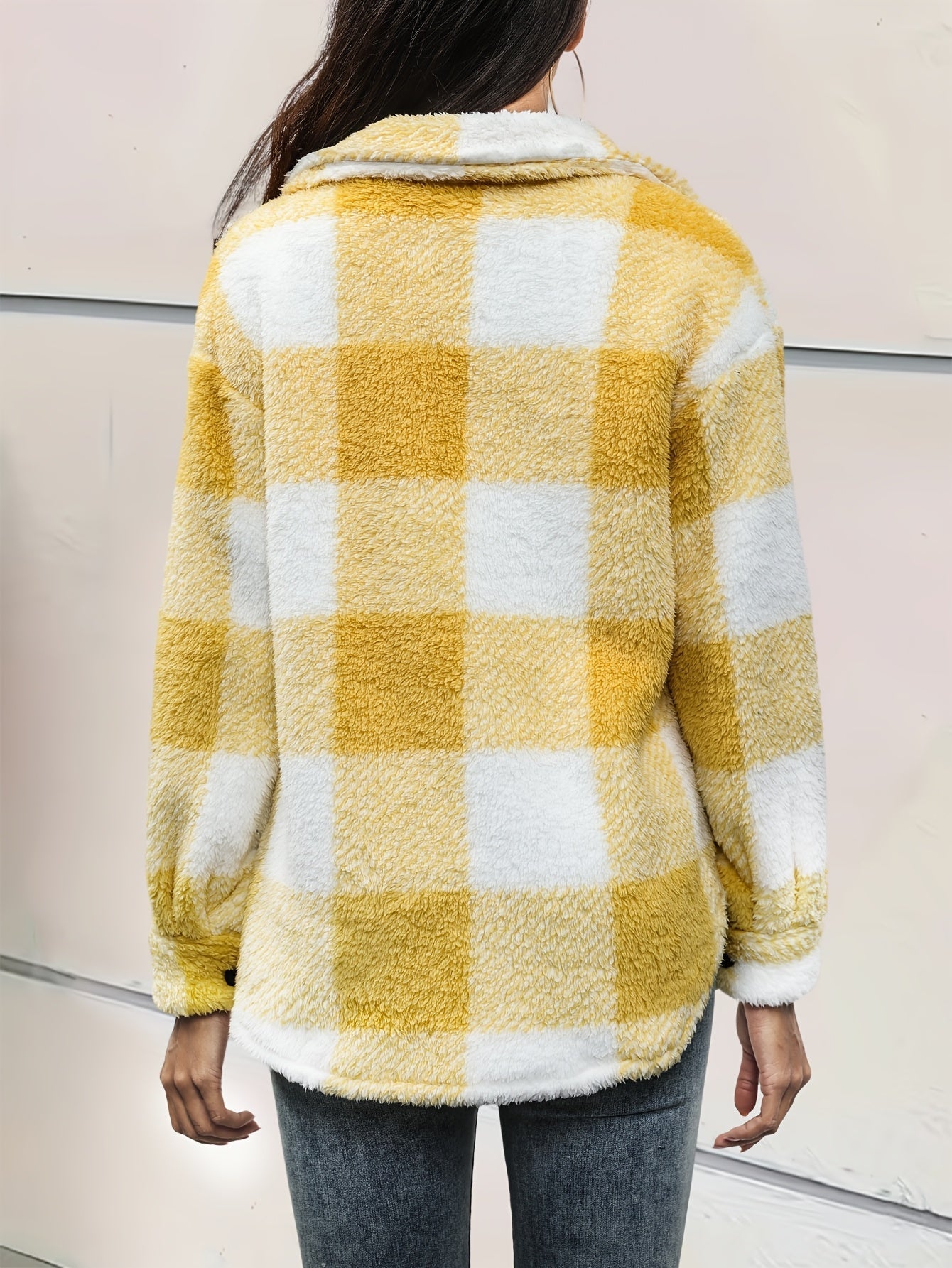 Ciska | Chaqueta de forro polar con cuadros