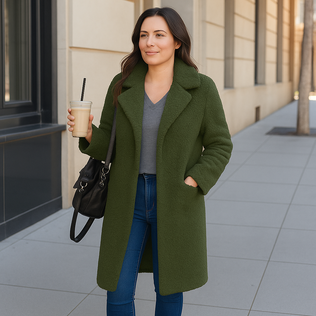 Isla | Abrigo teddy largo y cálido